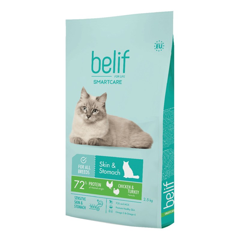 Belif Cat Sensitive Skin & Stomach Chicken & Turkey Dry Cat Food