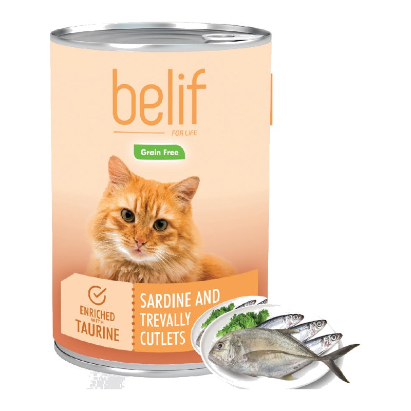 Belif Grain Free Sardine & Trevally Cutlets Cat Food